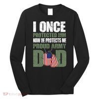 Proud Army Dad Of An American Soldier Long Sleeve Shirt thumb 0