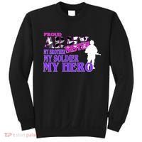Proud Army Sister My Brother Soldier Hero Sweatshirt thumb 0
