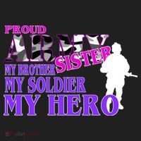 Proud Army Sister My Brother Soldier Hero Hat thumb 2