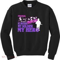 Proud Army Sister My Brother Soldier Hero Kids Sweatshirt thumb 0