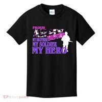 Proud Army Sister My Brother Soldier Hero Kids T-Shirt thumb 0