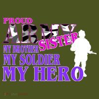 Proud Army Sister My Brother Soldier Hero Backpack thumb 2