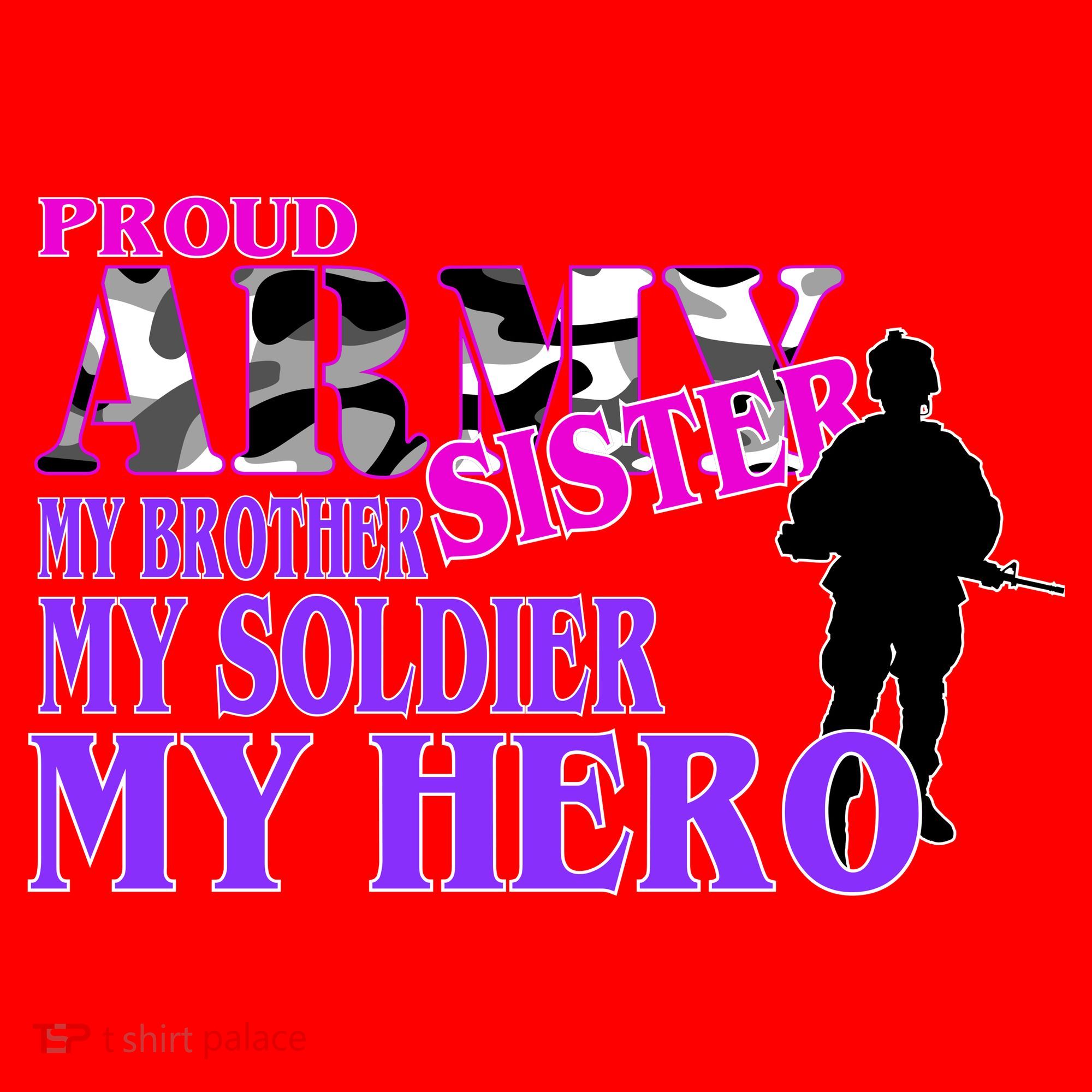 Proud Army Sister My Brother Soldier Hero Santa Hat