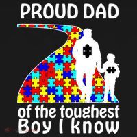 Proud Autism Dad Of The Toughest Boy I Know Long Sleeve Shirt thumb 2
