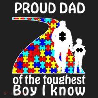 Proud Autism Dad Of The Toughest Boy I Know Hat thumb 2