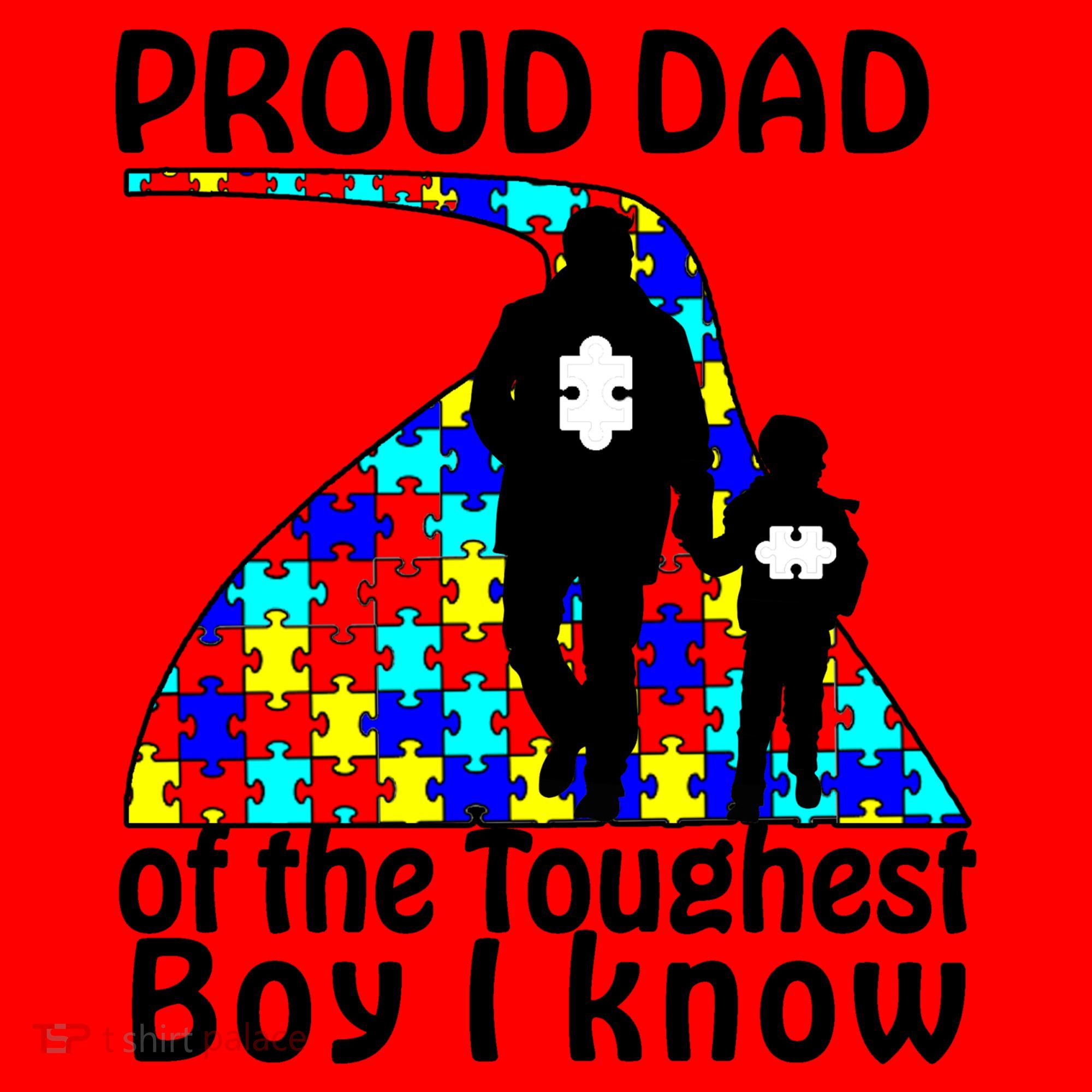 Proud Autism Dad Of The Toughest Boy I Know Santa Hat