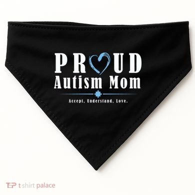 Proud Autism Mom Accept Understand Love USA-Made Doggie Bandana