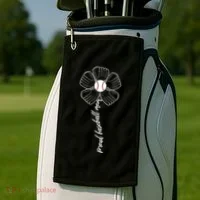 Proud Baseball Mom Flower Golf Towel thumb 2