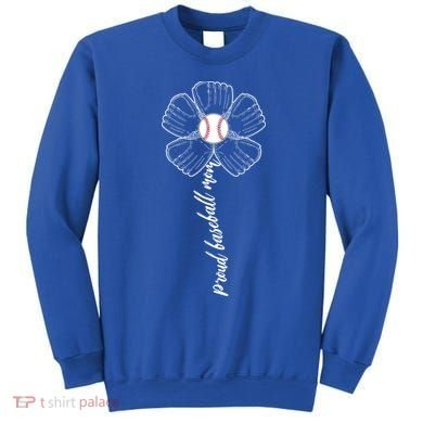 Proud Baseball Mom Flower Sweatshirt