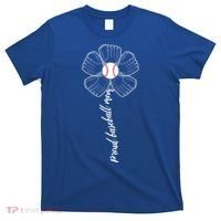 Proud Baseball Mom Flower T-Shirt thumb 0