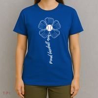 Proud Baseball Mom Flower T-Shirt thumb 4
