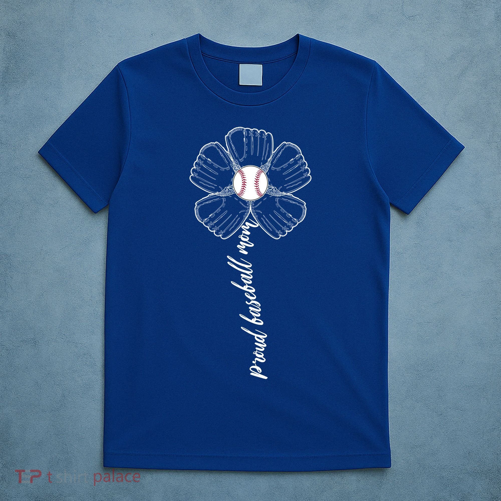 Proud Baseball Mom Flower T-Shirt