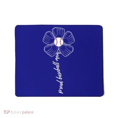 Proud Baseball Mom Flower Mousepad