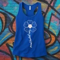 Proud Baseball Mom Flower Women's Tank Top thumb 3