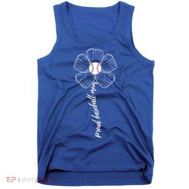 Proud Baseball Mom Flower Tank Top
