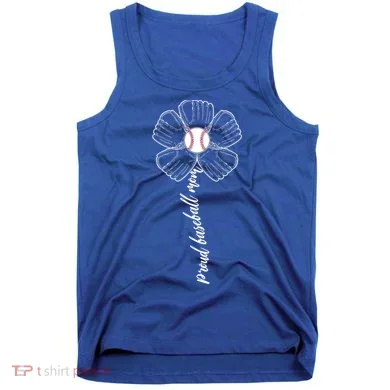 Proud Baseball Mom Flower Tank Top