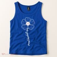 Proud Baseball Mom Flower Tank Top thumb 2