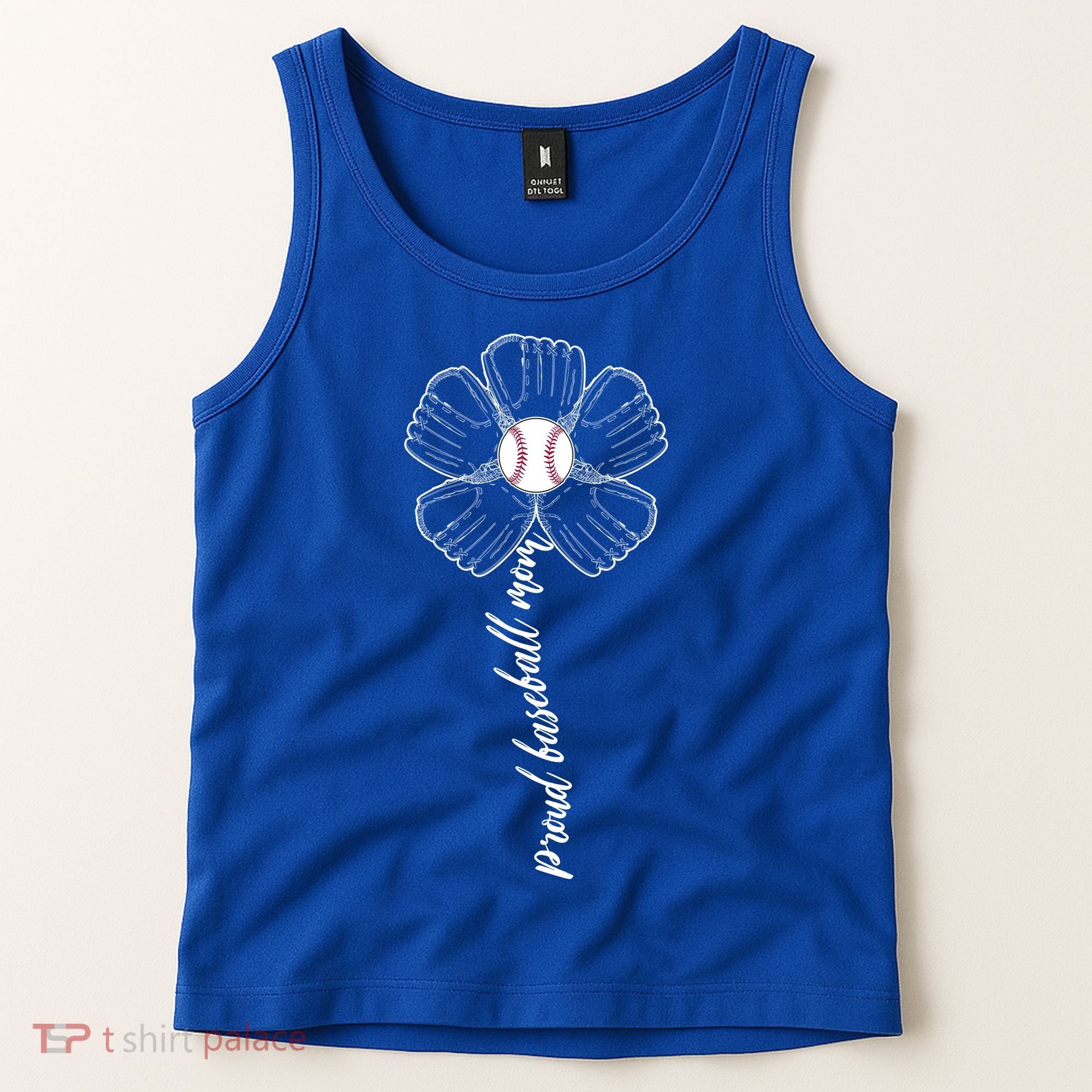 Proud Baseball Mom Flower Tank Top