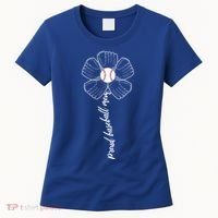 Proud Baseball Mom Flower Women's T-Shirt thumb 0