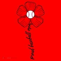 Proud Baseball Mom Flower Santa Hat thumb 1