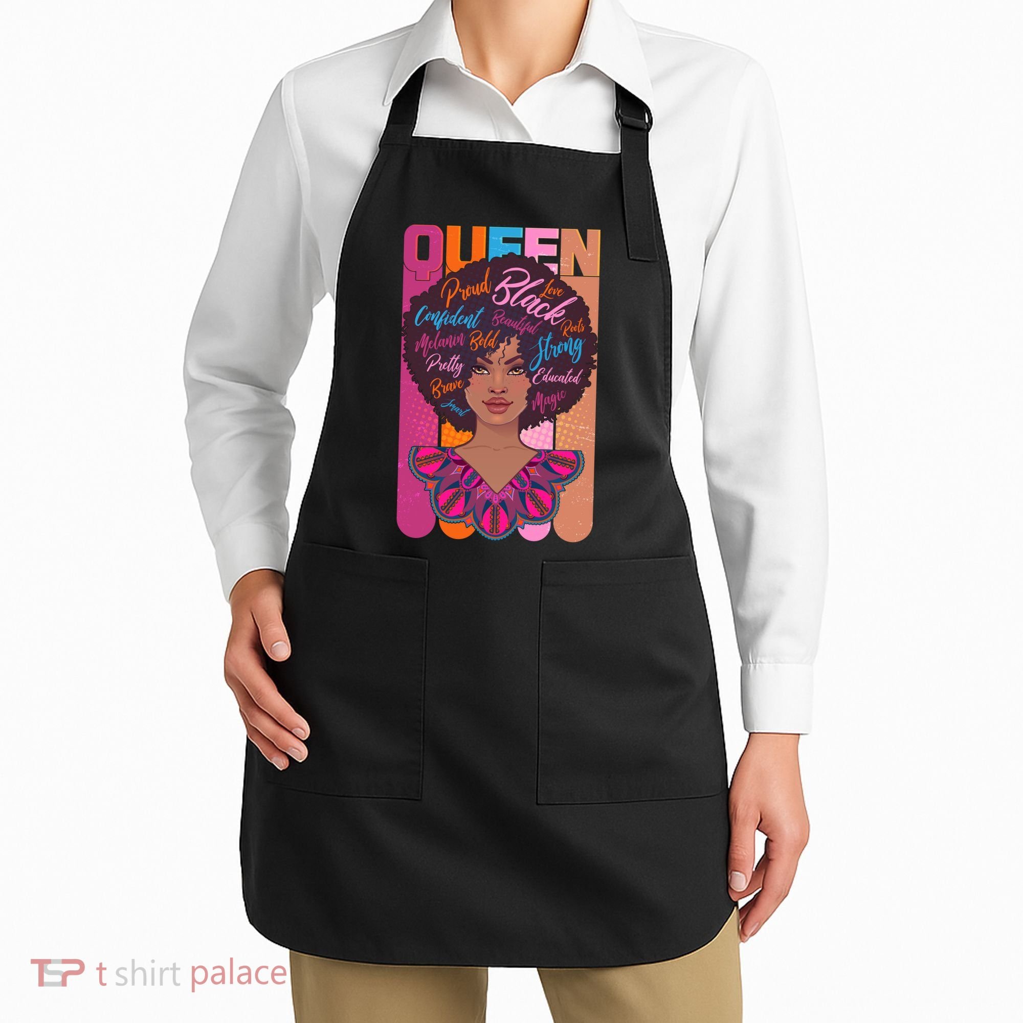 Proud Black African American Queen Apron