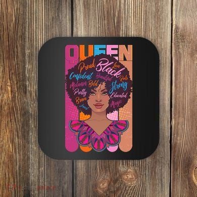 Proud Black African American Queen Coaster