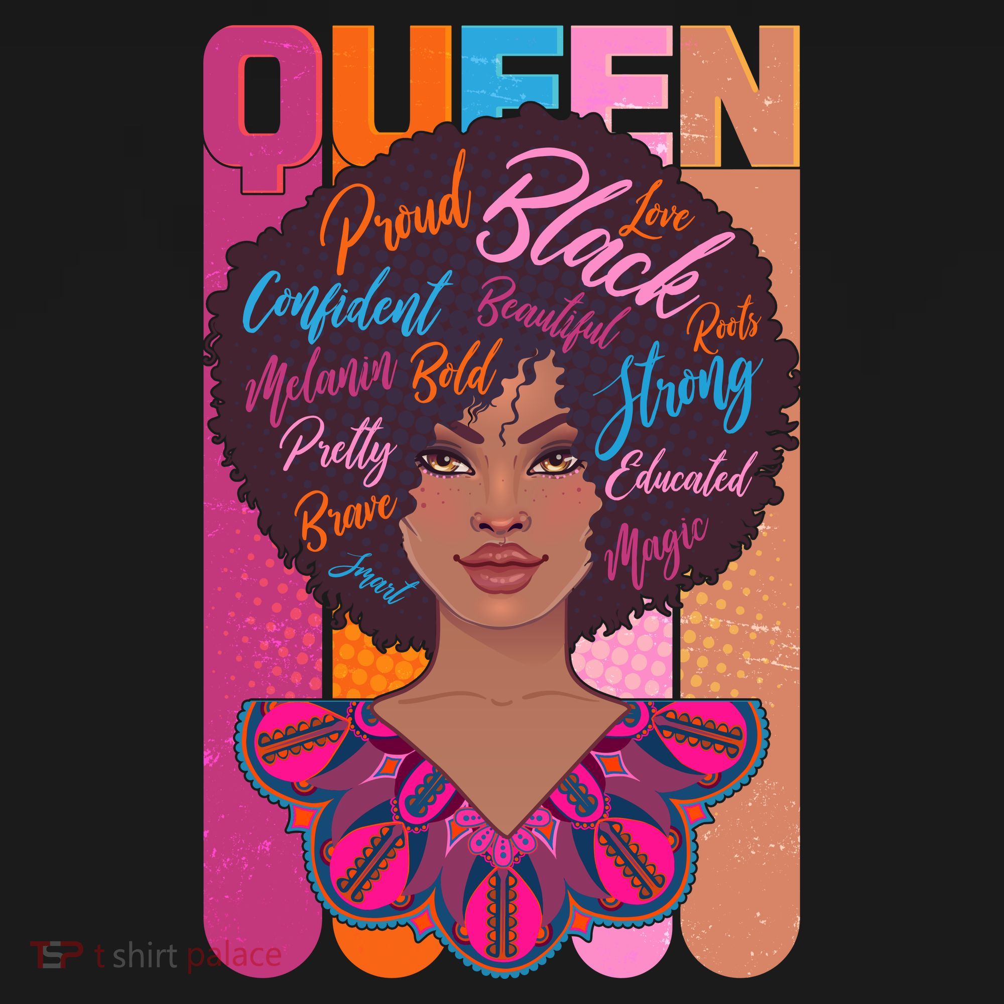 Proud Black African American Queen Women's Hoodie