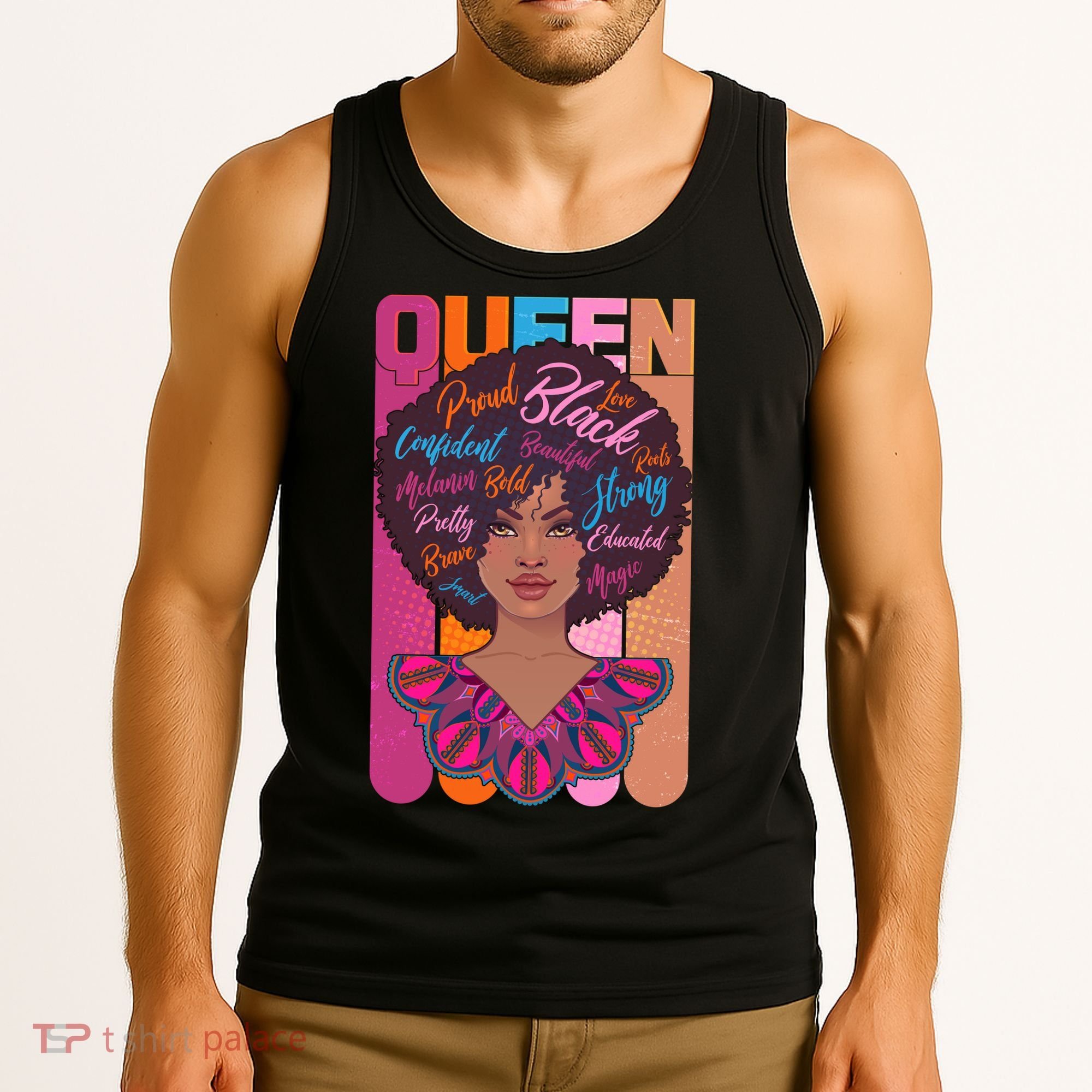 Proud Black African American Queen Tank Top