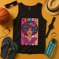 Proud Black African American Queen Tank Top thumb 4