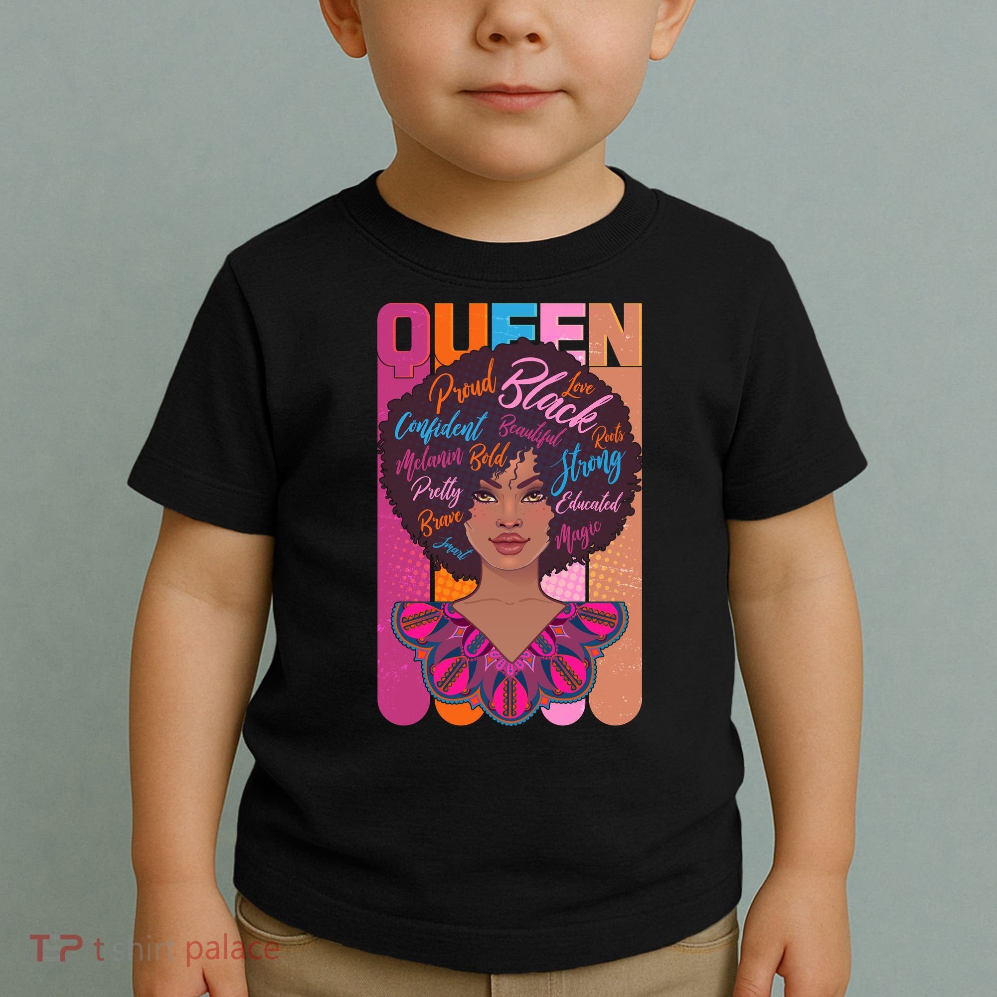 Proud Black African American Queen Toddler T-Shirt