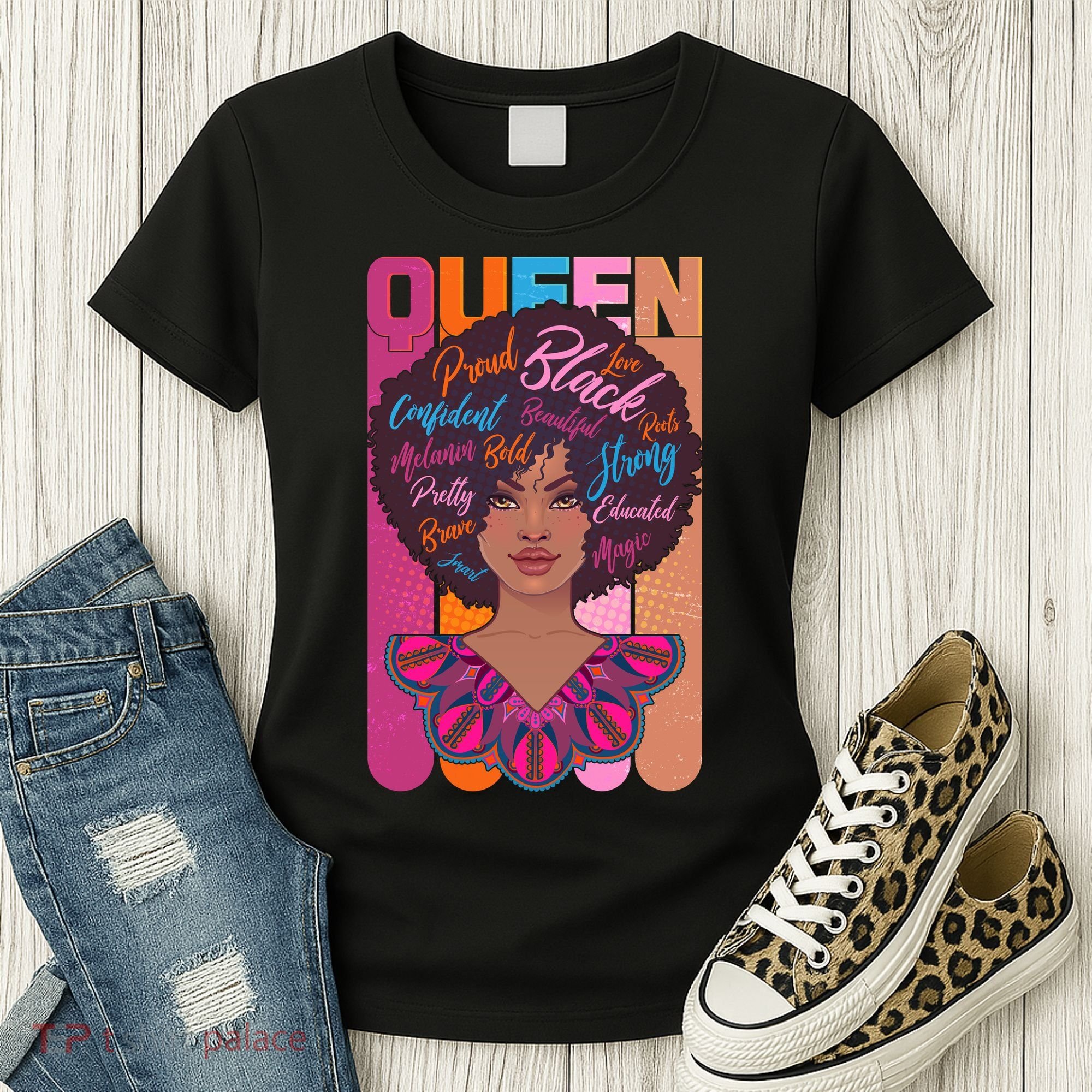 Proud Black African American Queen Women's T-Shirt