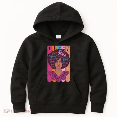 Proud Black African American Queen Kids Hoodie