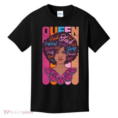 Proud Black African American Queen Kids T-Shirt