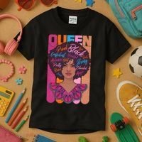 Proud Black African American Queen Kids T-Shirt thumb 3