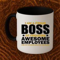 Proud Boss Of Freaking Awesome Employees Coffee Mug thumb 2