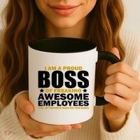 Proud Boss Of Freaking Awesome Employees Coffee Mug thumb 3
