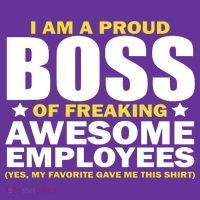Proud Boss Of Freaking Awesome Employees Kids Sweatshirt thumb 2