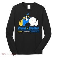 Proud Brother Down Syndrome Awareness Elephants Long Sleeve Shirt thumb 0