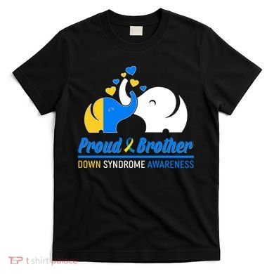 Proud Brother Down Syndrome Awareness Elephants T-Shirt