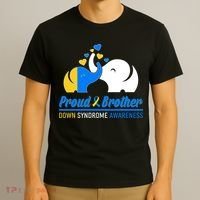 Proud Brother Down Syndrome Awareness Elephants T-Shirt thumb 3