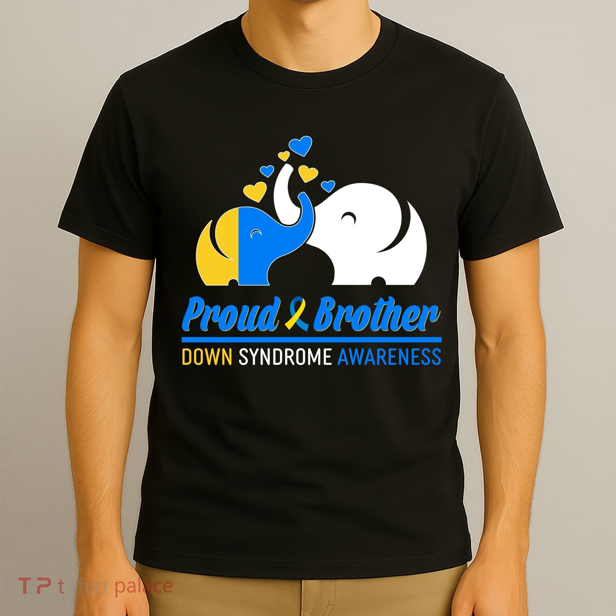 Proud Brother Down Syndrome Awareness Elephants T-Shirt