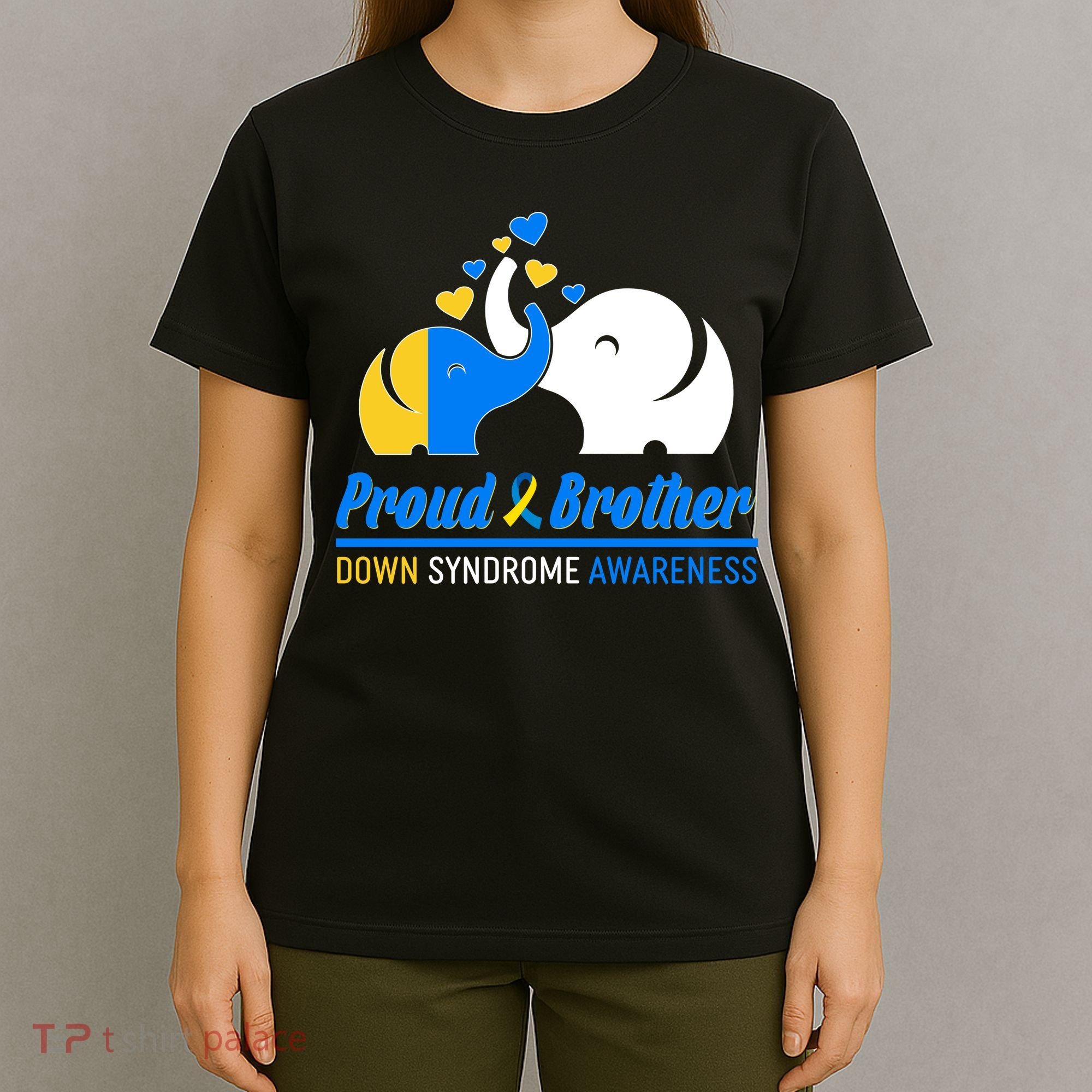 Proud Brother Down Syndrome Awareness Elephants T-Shirt