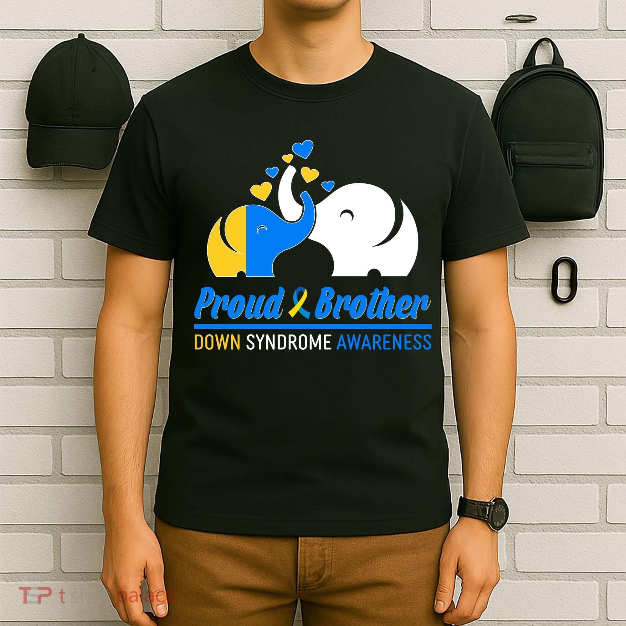Proud Brother Down Syndrome Awareness Elephants T-Shirt