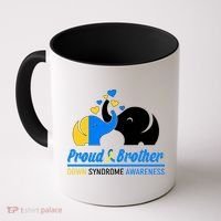 Proud Brother Down Syndrome Awareness Elephants Coffee Mug thumb 0