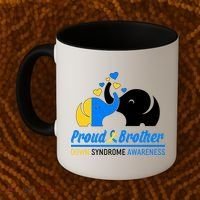 Proud Brother Down Syndrome Awareness Elephants Coffee Mug thumb 2