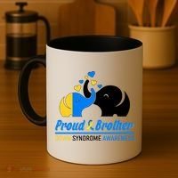 Proud Brother Down Syndrome Awareness Elephants Coffee Mug thumb 4