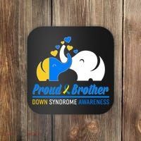Proud Brother Down Syndrome Awareness Elephants Coaster thumb 0