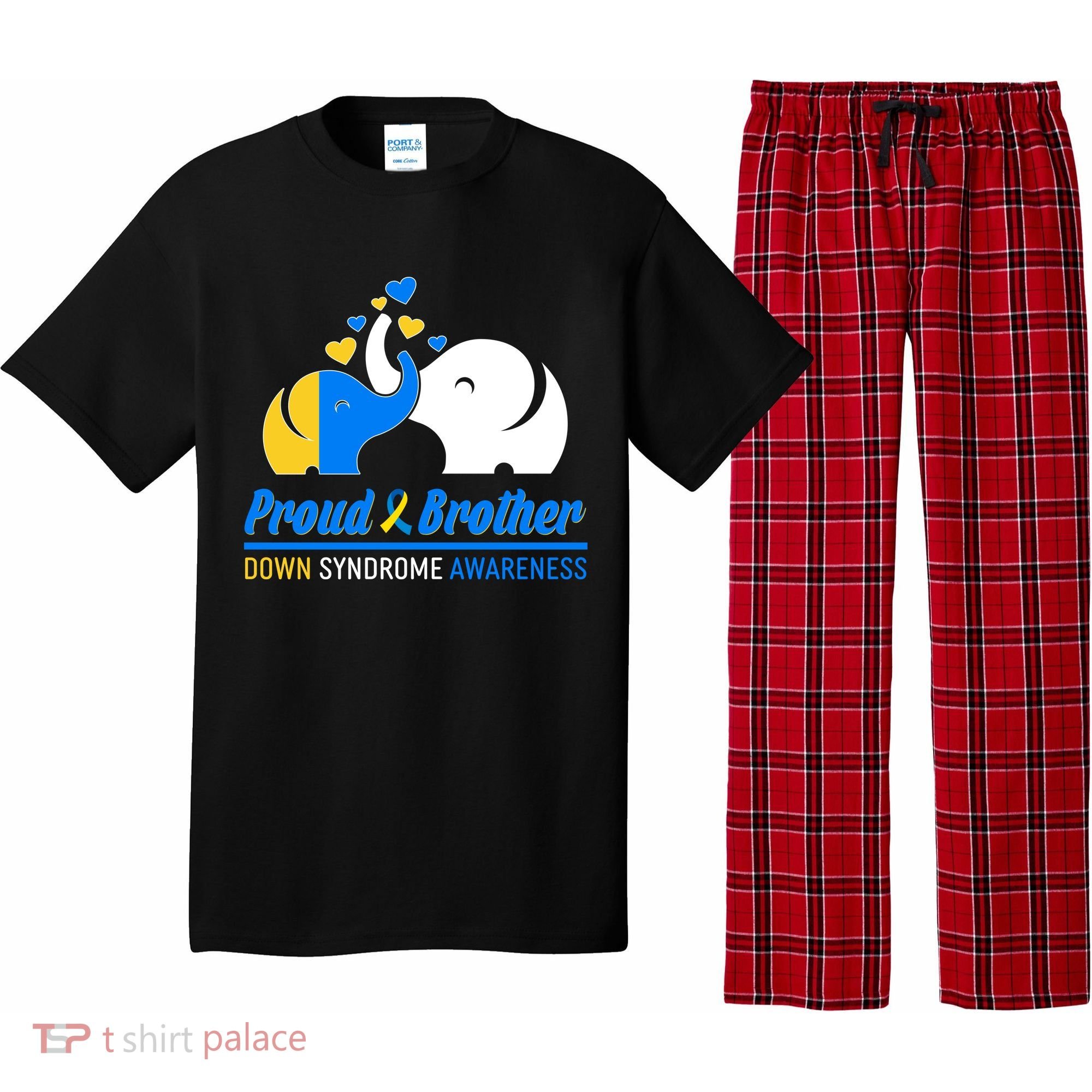 Proud Brother Down Syndrome Awareness Elephants Pajama Set
