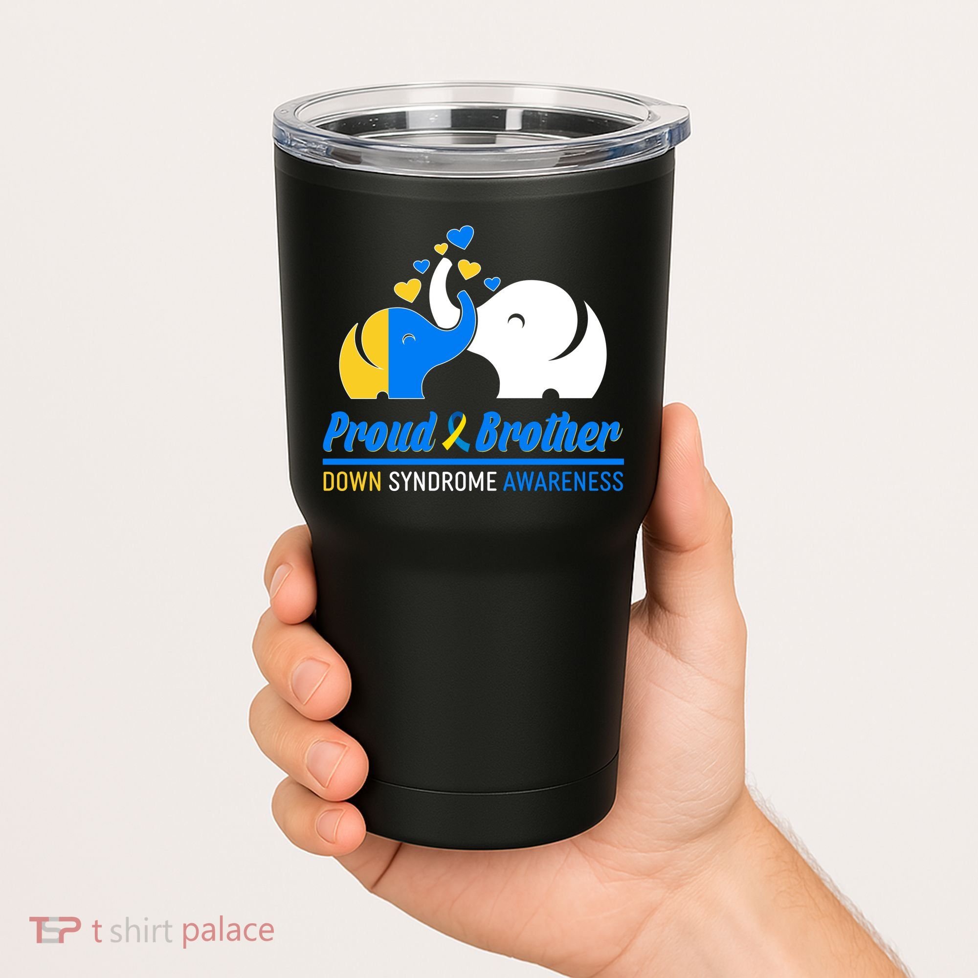 Proud Brother Down Syndrome Awareness Elephants Tumbler