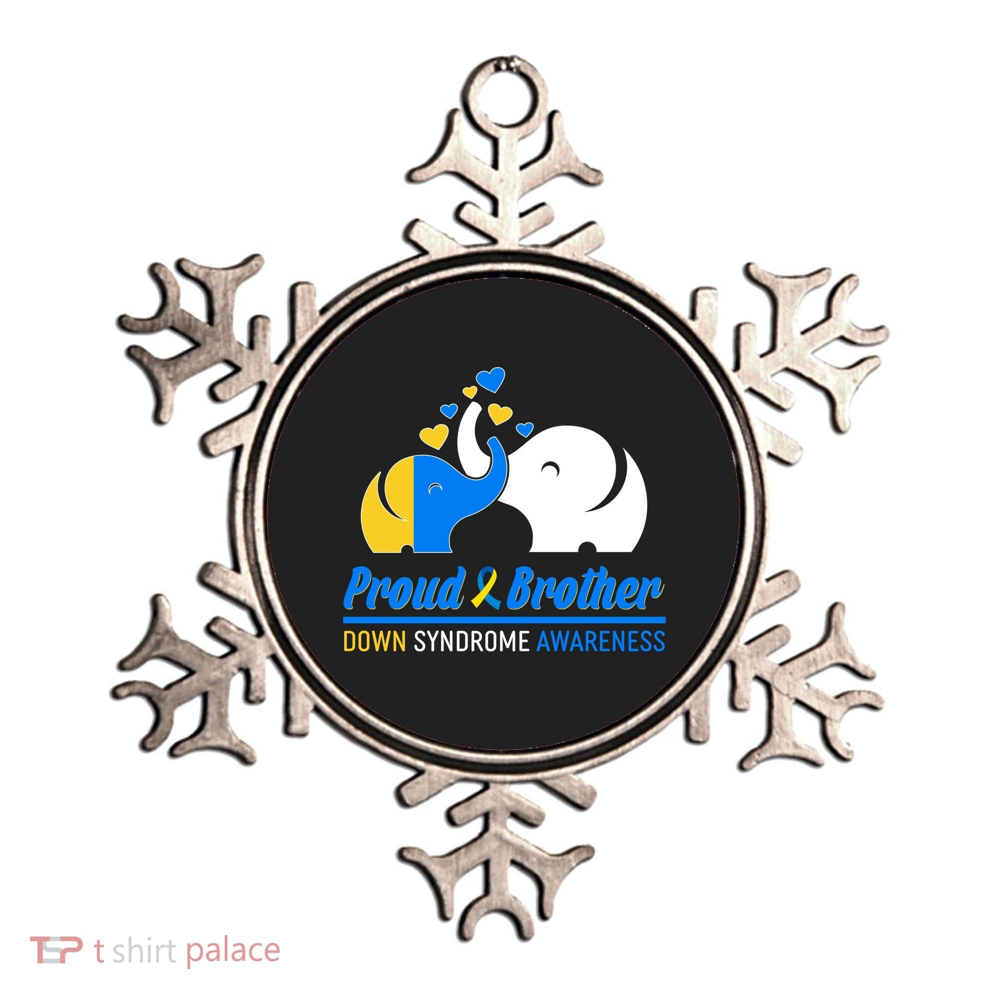 Proud Brother Down Syndrome Awareness Elephants Ornament